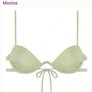 Montce Jade Sparkle Elany Bikini Top XL New